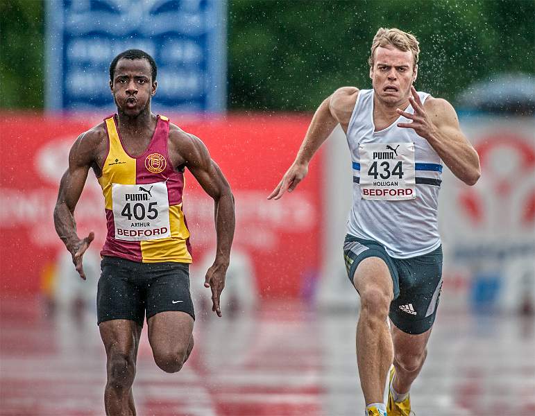 Sprinters in the Rain.jpg - Clover Cup Panel - Top Middle Print